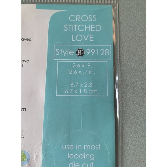 Memory Box Cross Stitched Love Die Cut Stencil Emboss Use On Cardstock Felt Fabr - Picture 2 of 3